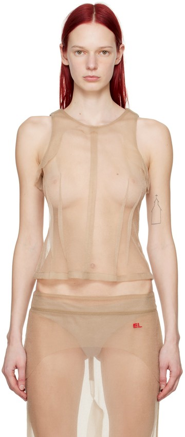 Eckhaus Latta 米色 Sculpt 背心
