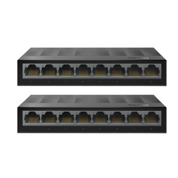 TP-Link 【2入組】LS1008G 8埠 port 10/100/1000mbps高速交換器乙太網路switch hub