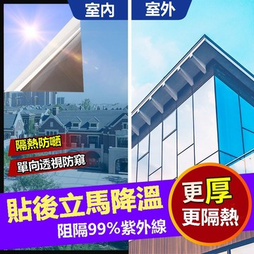 【安心居家】客制化窗貼 單向透視隔熱膜 玻璃貼 黑不透光 窗戶反光鏡面膜 窗戶遮陽防曬膜 防窺膜貼紙 隔熱膜辦公室