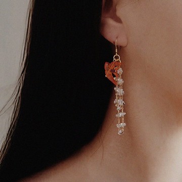 耳環 | Cloudbird 雲間飛鳥 - 日落橙