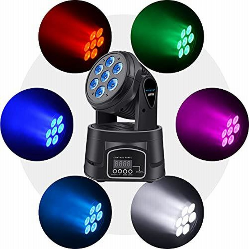 BETOPPER ムービングライト 7x8W RGBW LED 舞台照明 ディスコライト 