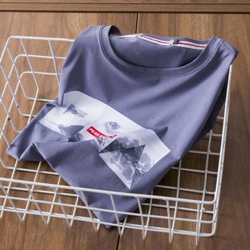 大牌尾單T恤男士夏季薄款圓領休閑百搭印花半袖一線品牌剪標短袖