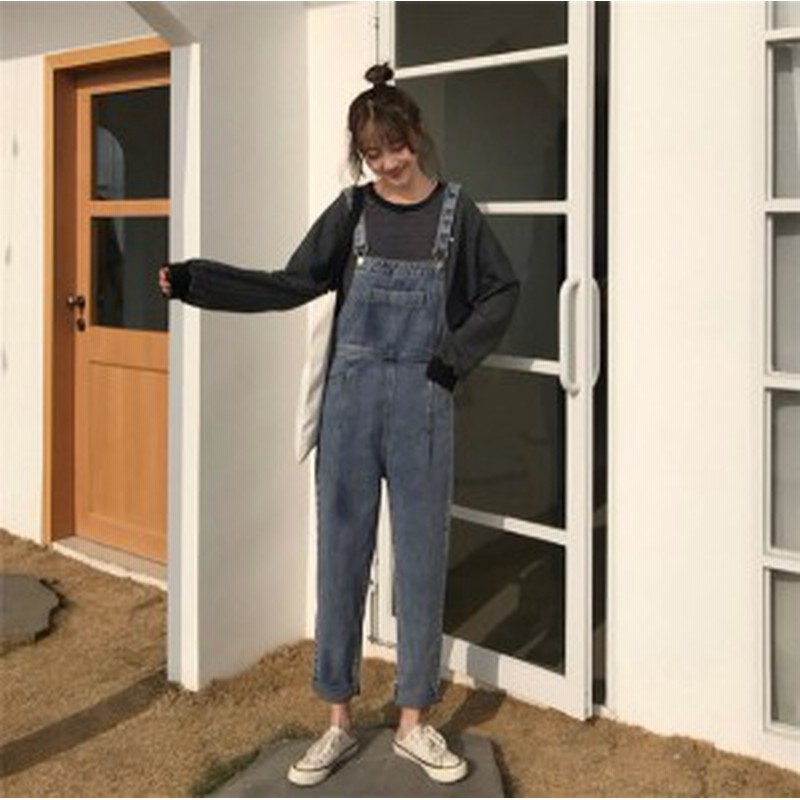 新作 ゆったり 大きいサイズ オールインワン オーバーオール デニム サロペット ボトムス レディース 無地 おしゃれ かわいい 通販 Lineポイント最大get Lineショッピング