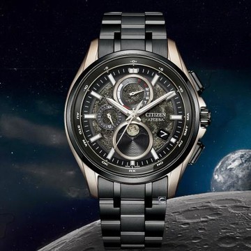 CITIZEN 星辰錶 HAKUTO-R 探月計畫 鈦金屬錶 光動能錶 電波錶 男錶-41.5mm BY1009-64Y