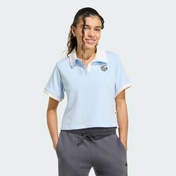 【adidas 愛迪達】 短版短袖上衣 T恤 女 KB7204