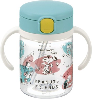 日本限定 Richell 史努比 Snoopy 吸管學習水杯 200ml【南風百貨】