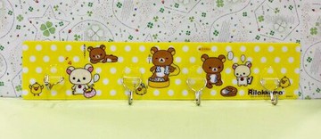 【震撼精品百貨】Rilakkuma San-X 拉拉熊懶懶熊 4勾鐵大掛勾-黃#21891 震撼日式精品百貨