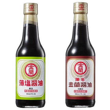 (低消$150出貨) 金蘭 薄鹽醬油 / 陳年醬油 500ml