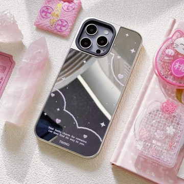 Twinko💗[CA1963]招財好運款-少女心清透御守殼*高質感霧面銀邊鏡面殼/磁吸殼/IPHONE17 16 15