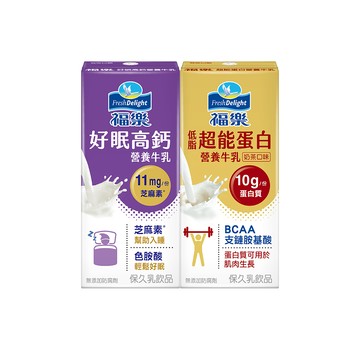 福樂 機能保久乳口味任選200mlx24入(低脂超能蛋白/好眠高鈣)