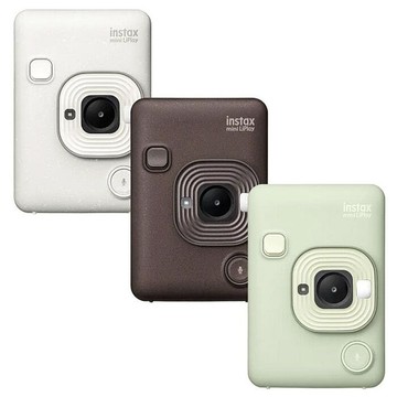 FUJIFILM 富士 instax mini LiPlay 數位 拍立得相機+空白底片20張(抹茶綠/古銅/霧白)
