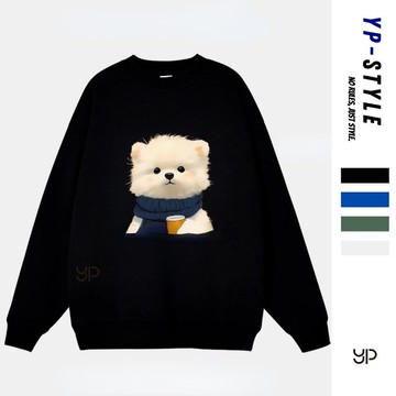 【超絕質感！台灣出貨】簡約百搭印花圓領大學T 純棉重磅寬鬆大學T 韓系休閒圓領大學T 長袖大學T 休閒長袖