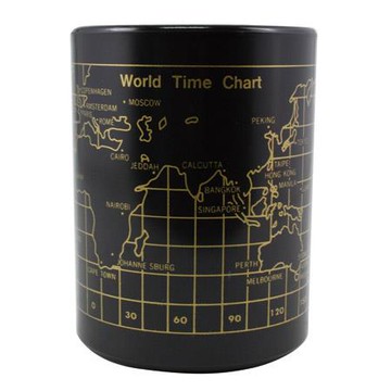 WIP 地圖筆筒IP05/中/黑/直徑8x10cm