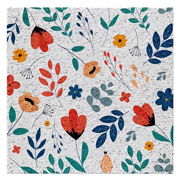 好物良品 森林系列 大尺寸可剪裁玄關大門絲圈刮泥墊 120 x 120cm  幸福花卉  1個