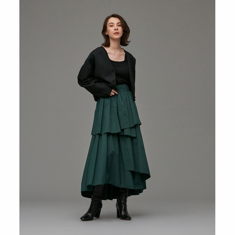 オンワード】 uncrave>スカート ナイロンタフタ ティアード スカート  