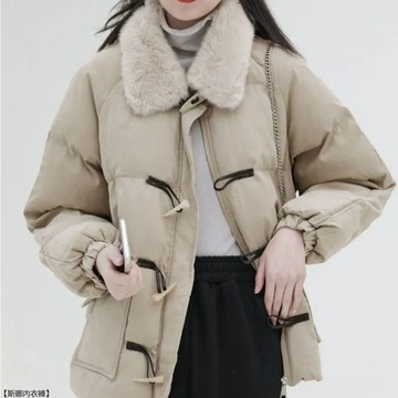 牛角扣韓版日系可愛棉衣外套女寬鬆百搭學生洋氣加厚棉服外套