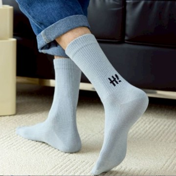 【自己人】新款 男版 潮流百搭 後HI 造型 男襪 棉襪 襪子 ZM049