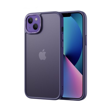 IN7 優盾金裝系列 iPhone 14 (6.1吋) 磨砂膚感防摔手機保護殼-紫色