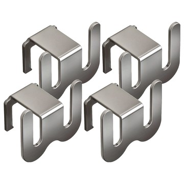 Y653 壁掛式拖鞋架4入組 加厚太空鋁 防潮耐用 快速瀝水  槍灰色  1組