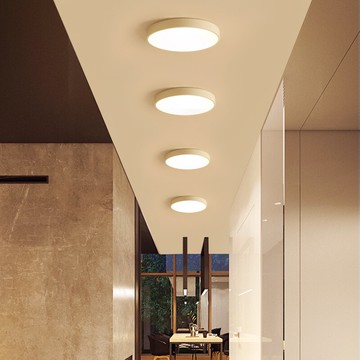 客廳led吸頂燈飾臥室燈現代簡約圓形門廳玄關燈具陽臺過道走廊燈