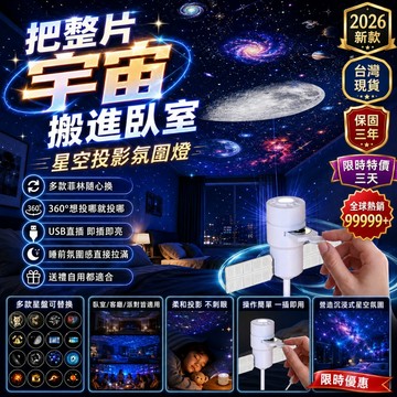 8K畫質🌠衛星投影燈 星空燈 星空小夜燈 USB直插 360度旋轉 多款菲林 臥室氛圍燈 浪漫房間佈置 床頭燈 生日禮物