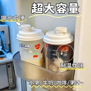 💥台灣出貨💥隨手杯 咖啡杯 冷萃杯 帶刻度耐高溫杯 便攜外出杯 上班上學飲品杯 外出攜帶杯 冷萃飲品使用 冷萃咖啡外