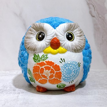 【梟韻花語】日本九谷燒貓頭鷹 | 籃盛