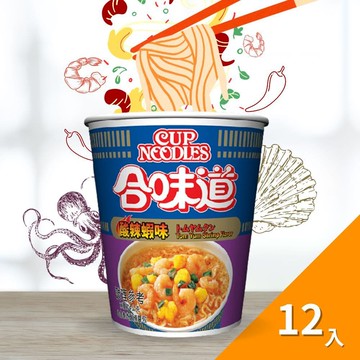【iOPEN Mall】【NISSIN 日清】合味道酸辣蝦味杯麵(12入/箱)