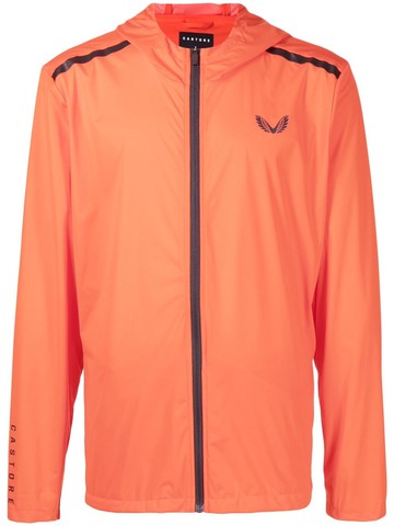 Castore - logo-print hooded jacket - men - Polyester - S - Red