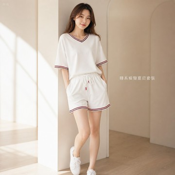 【台灣出貨】 夏季女款運動套裝 2026短袖短褲兩件套 洋氣時尚寬鬆顯瘦 休閒跑步日常穿搭 透氣涼感夏日必備款