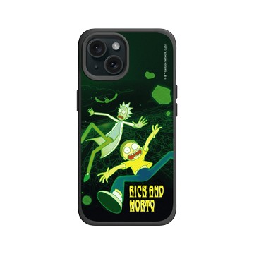 iPhone 15 SolidX 黑 - 瑞克和莫蒂 Rick and Morty - 瑞克和莫蒂-多元宇宙