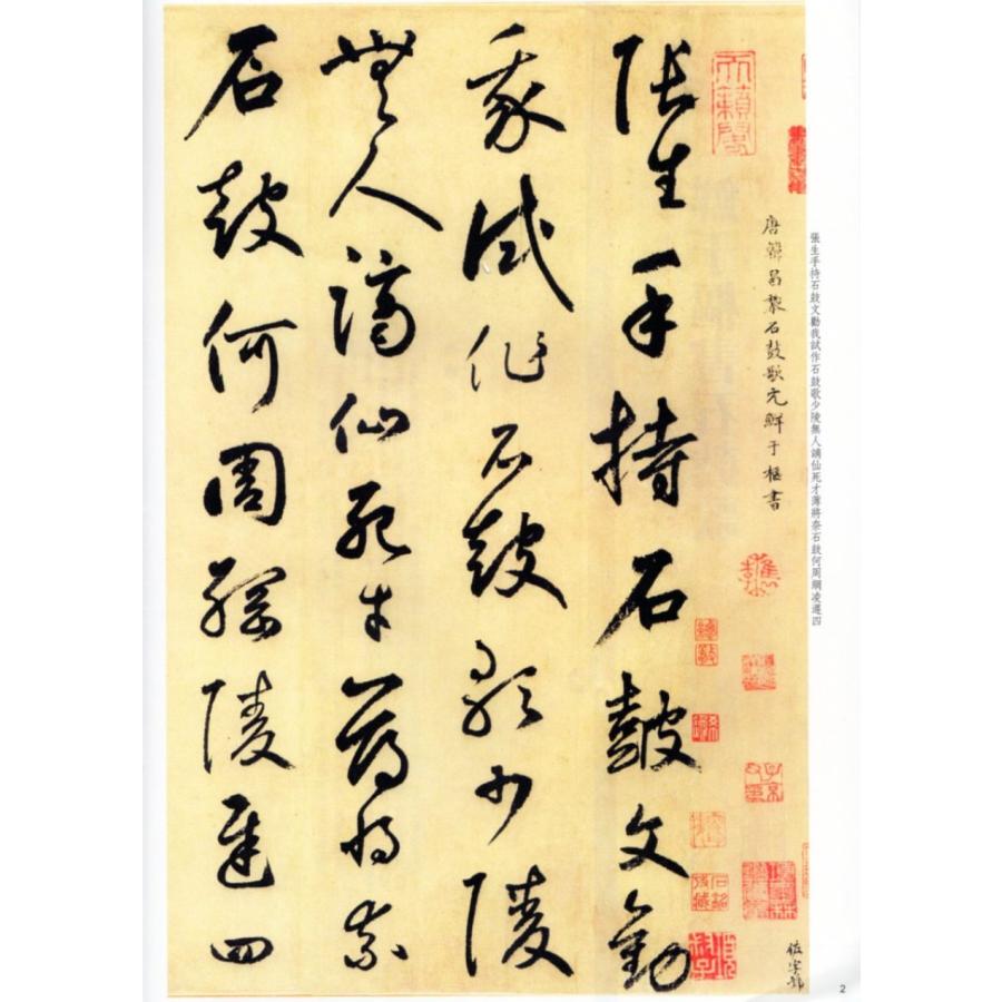 鮮于樞書石鼓歌　原色拡大版著名碑帖　中国語書道 #40092;于枢#20070;石鼓歌　彩色放大本中国著名碑帖　第十二集