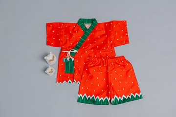 甚平和服-西瓜草莓 嬰兒    抓周 新生兒bb衫