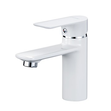 凱撒衛浴CAESAR 單孔臉盆龍頭 烤漆亮白 770