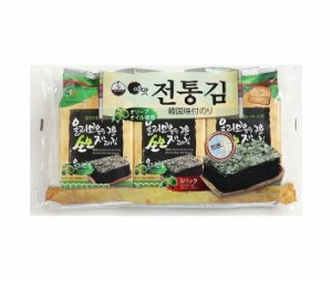 白子のり オリーブオイル韓国伝統のり 3袋詰(8切8枚)板のり3枚×12個入｜ 送料無料