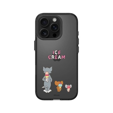 iPhone 16 Pro Clear (相機按鈕) 酷墨灰 - 湯姆貓與傑利鼠 Tom and Jerry - Ice Cream