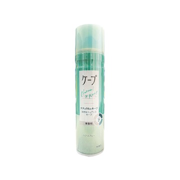 KAO 日本CAPE速乾持久蓬鬆空氣感美髮定型噴霧-無香綠(彈力2級)180g/罐(頭髮抗毛躁快乾彈力造型慕斯)