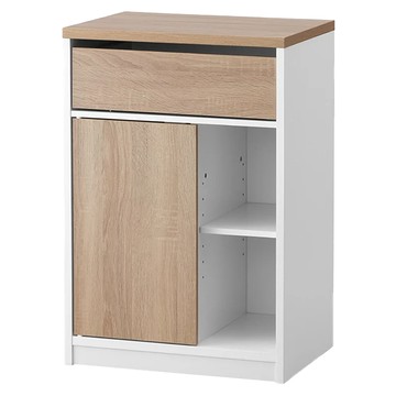 IRIS OHYAMA 愛麗思歐雅瑪 木質五格床邊收納櫃 附腳輪 WSC-468 1584g  468 x 350 x 702mm  暖白色/淺原木色