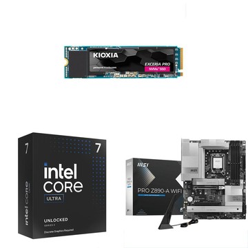 Intel 〈鈔省價〉Core U7 265KF+微星 Z890-A 主機板+鎧俠 EXCERIA PRO 1TB SSD