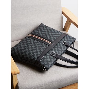 Cohnim kevin男士手提包新款大容量出差商務公文包簡約休閑單肩包