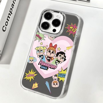 飛天小女警 哭娃 鏡面手機殼 蘋果i6手機殻 iPhone14 Promax 15 iPhone13保護殼 防摔大孔硬殼