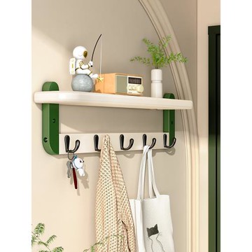 掛衣架壁掛墻上入戶玄關進門口衣服掛衣鉤衣帽收納置物架掛鉤打孔