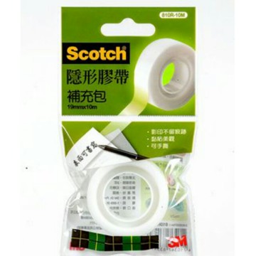 【角落文房】3M Scotch 隱形膠帶補充包 810R 透明袋 19mm x 10m