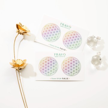 生命之花| 無限能量-第三代！彩虹光貼紙 1張(2入) 法寶獨家訂製 神聖幾何圖騰貼紙 Flower of Life