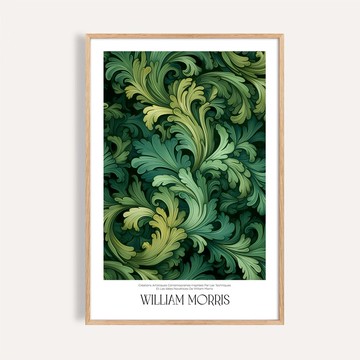 綠意之舞 / 威廉莫里斯風格 掛畫 海報 畫芯 無框畫 裝飾畫