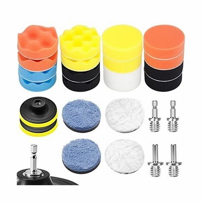 ポリッシャー バフ スポンジ 26点セット六角軸付き 80mm 洗車車磨きスポンジ 研磨パッド電気ドリル インパクトドライバー用 研磨艶出し 塗装仕上げ 通販 Lineポイント最大get Lineショッピング