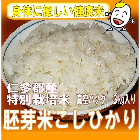 令和5年産　胚芽米　島根県仁多こしひかり特別栽培米 ｜胚芽精米｜3kg｜1等米｜真空パック