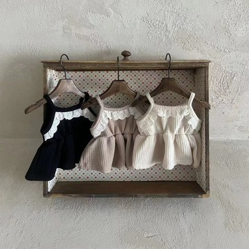 Mini baby🌷女童小寶寶裙子新生兒6個月收腰裙擺嬰兒吊帶裙1週嵗嬰幼兒背心裙