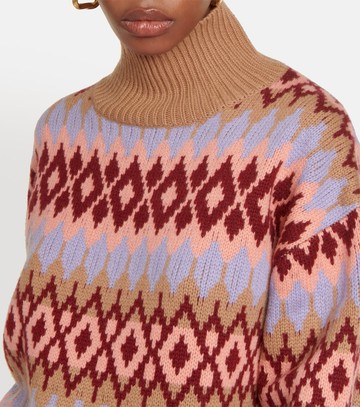 Jardin des Orangers Intarsia wool and cashmere turtleneck sweater