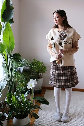 兩面穿 北歐風寬松型 羊駝雙面呢無袖馬甲